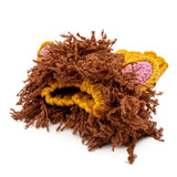 Zoo Snoods Lion Costume - Knit Mane Dog Snood Ear Wrap for Pets, Warm Neck Cover for Halloween and Winter (Large)
