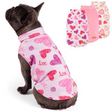 KYEESE 3Pack Valentines Dog Sweater, Soft Dog Sweaters for Small Dogs, Fleece Dogs Clothes, Warm Turtleneck Small Pet Sweater, Stretchy Pet Sweatshirt, Comfy Pets Shirt Vest,S