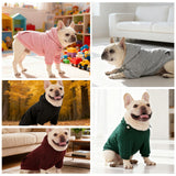 EXPAWLORER Textured Cable Knit Basic Dog Hoodie, Elevated Style Dog Sweater with Leash Hole and Pocket, Soft and Warm Pet Winter Coat, Cold Weather Clothes for Small Medium Large Dogs,Grey M
