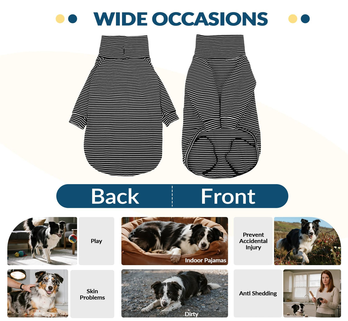 ROZKITCH Dog Fleece Sweater for Small Dogs Male Girl, Lightweight Shirt with Leash Hole, Soft Jumpsuit Loungewear for Indoor Outdoor Dailywear for Pug, Shih Tzu, Cocker Spaniel Blackwhite S