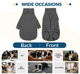 ROZKITCH Dog Fleece Sweater for Small Dogs Male Girl, Lightweight Shirt with Leash Hole, Soft Jumpsuit Loungewear for Indoor Outdoor Dailywear for Pug, Shih Tzu, Cocker Spaniel Blackwhite S