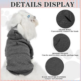 EXPAWLORER Dog Hoodie for Small Medium Large Dogs, Soft and Warm Fall Pet Clothes,Dog Sweater with Leash Hole and Pocket, Winter Cold Weather Coat, Sweatshirt for Boys Girls, Grey L