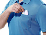 Rdruko Men's Activewear Polo Shirts Short Sleeve Quick Dry Outdoor Golf Sports Shirts with Pocket(Blue, US XL)