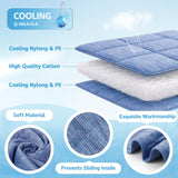PICK FOR LIFE Cooling Blanket for Dogs, 0.4 Q-MAX Pets Cooling Comforter Throw for Bed Cover, Summer Blanket for Large Dogs Washable, Soft Lightweight Cold Mats for Pet Hot Weathe, 43"×55"/Deep Blue
