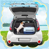 2 Sets 19" Travel Pet Carrier for Small Dogs and Cats Hard-Sided Plastic Dog Crate Cat Kennel with Wire Door, Ventilation and Security Lock Portable Pet Carrier for Car Airline Travel, Up to 13lbs