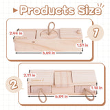 SoulThink® Interactive Wooden Pet Rabbit Toys - Sniff n' Snack Bunny Chew Toys for Rabbit Treats, Suited as Guinea Pig, Hamster for Boredom, Bunny Toys for Rabbits Keep Busy (2 Sets)