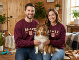 COUPLEHOODIES Personalized Dog Portrait Hoodie, Sweatshirt, or Shirt – Custom Pet Embroidered Gift from Photo – Dog Mom or Dad Birthday Gift (Maroon)
