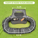 Guinea Pigs Playpen with Surround Tunnel,Pop Open Tent with Tube for Dwarf Rabbits,Chinchilla,Ferret and Other Small Animals to Run and Exercise Indoor or Outdoor (Playpen with Tunnel)
