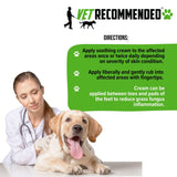 Vet Recommended Dog Dry Skin Cream & Moisturizer - Helps Dog Hair Loss Regrowth - Dry Nose & Cracked Paws - Works with Hot Spots for Dogs - 240ml (8 Oz)