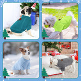 Sunnymove 5 Pcs Fleece Dogs Sweaters for Small Medium Large Puppy Cat Pet Winter Soft Warm Pullover Jumper Turtleneck Sweatshirt Clothes Apparel Outfit (M)
