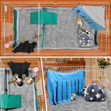 GINIDEAR Guinea Pig Bedding, Disposable Guinea Pig Cage Liners, Charcoal Odor Controlling Absorbent Waterproof Pee Pads for Rabbits, Hamster and Other Small Animals. 24''x47''(for Midwest),10 Count
