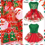 XPUDAC Dog Christmas Dress Outfit Snowman Tulle Dress Holiday Dog Clothes for Small Dogs Girl, Santa Pet Costume Cat Outfits-Large