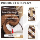 KOOLTAIL Dog Sweater Pet Knitted Clothes - Classic Plaid Pullover Turtleneck Thick Warm Fall Dog Sweaters with Leash Hole, Soft Winter Coats for Small Medium Large Dogs Cats Puppy Girls Boys, ML