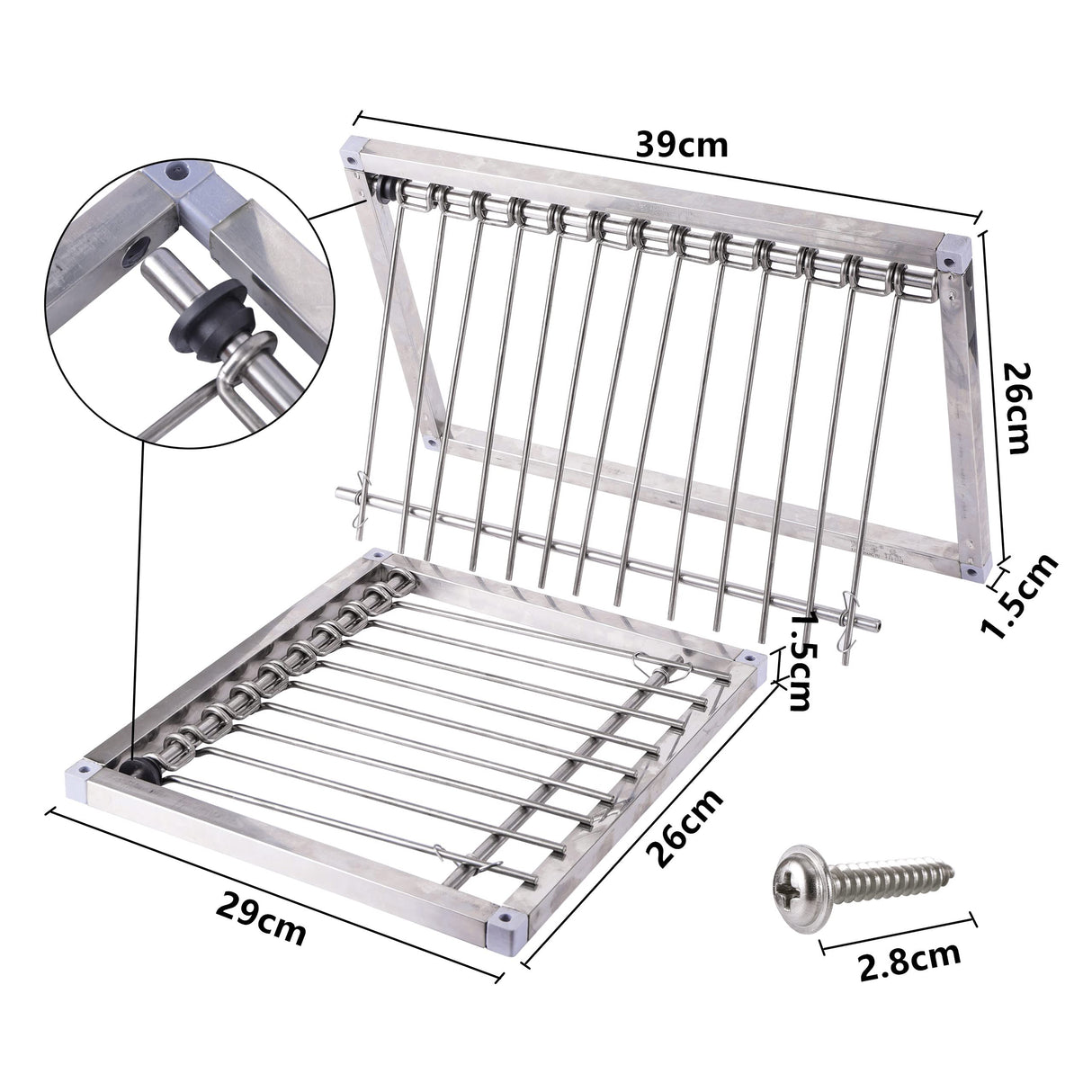 1PC Bird Cages Trap Stainless Steel Pigeon Trap Door Wire Bars Frame Entrance U-Trap for Pigeon Birds House Door (29 * 26 cm)