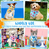 Aliceset 240 Pcs Summer Hawaii Dog Bandana Bulks Flamingo Fruit Patterns Printing Dog Kerchief Set Bibs Triangle Pet Scarf Soft Gifts Daily Cat Puppy Costume Accessories for Small and Medium Puppy