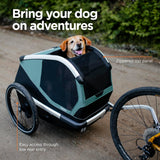 Thule Bexey pet Bike Trailer - Carrier for Small & Large Sized Dogs - Foldable Design - Easy to Connect to Bike - Padded Interior - Converts into Travel Crate - Durable Materials