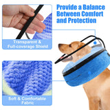 2-in-1 Soft Inflatable Dog Cone Collar Alternative with Enhanced Anti-Licking Guard Shield, Dog Donut Collar After Surgery, Adjustable Cones for Large Medium Small Dogs and Cats (Blue,L)