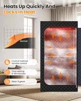 KASUE Portable Infrared Sauna, Steam Sauna with XL Steamer, 5-Layer Waterproof & Heat Insulation for Relaxation, Detoxification, Muscle Pain Relief Indoor & Outdoor(Obsidian Black)