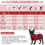 BRKURLEG Dog Winter Coat with Harness Built in, Warm Jacket for Small Medium and Large Dogs, Windproof Turtleneck Fleece Dogs Snowsuit with Hook & Loop, Reflective Christmas Dog Jacket, Red M