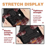Reversible Warm Dog Coat with Hook and Loop Tape Straps: British-Style Plaid Jacket for Winter, Cozy Cold-Weather Vest for Small, Medium & Large Dogs ¨C Ideal for Snow and Outdoor Adventures Red M