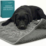 Waterproof Dog Blanket Washable – Dog Waterproof Blanket for Chair & Crate, Reversible Sherpa & Microfiber, Thick 460 GSM Dog Blanket Waterproof, 30x40