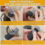 Puppy Dog Socks - Anti-Slip Grip Socks with Rubber & Straps, Non-Slip Paw Protectors for Small to Senior Dogs, Indoor/Outdoor Shoes/Booties for Hardwood & Hot Pavement