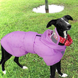 Kuoser Dog Raincoat, Waterproof Dog Rain Jacket with Clear Hooded Double Layer, Lightweight Reflective Dogs Rain Coat with Adjustable Belly Strap, Rain Coats for Medium Dogs Outdoor Wear, Pink M