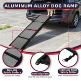 PENSUN Dog Ramp for Car, 71" x 20" Foldable Pet Ramp with Non-Slip Rug Surface, Portable Dog Car Ramp for Medium & Large Dogs Up to 250LBS Enter SUV Car & Truck