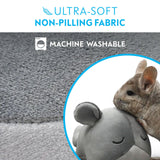 Paw Inspired Chinchilla Cuddler for Chinchillas, Guinea Pigs, Hamsters, Rats, Ferrets, Hedgehogs, Sugar Gliders, Small Animals | 9-Inch Chinchilla Plush Accessory Toy (Gray)