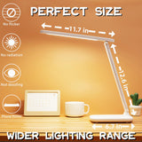 R RUCKERCO Led Desk Lamp Dimmable Desk Light Reading Lamp 3 Lighting Modes, Eye Protection Accessories, Study Desk Lamp Equipped USB Charger Suitable for Home Office is for Gift Giving