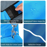 Mile High Life Dog Raincoat, Adjustable Waterproof Pet Rain Jacket, Reflective Hooded Poncho for Small Medium Large Dogs, Lightweight Breathable Pet Rain Coat (Blue,XL Chest 31"-37")