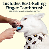 Jasper Dog Tooth Brushing Kit and Dog Toothpaste Kit with Dog Toothbrush Enzymatic, Plaque Remover Imporves Bad Breath Natural Pet Toothpaste Dog Toothbrush and Toothpaste 3.5oz Bacon Flavor