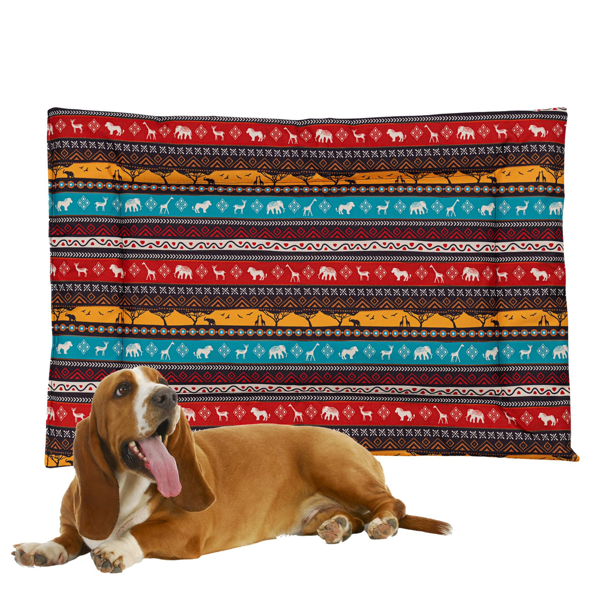 Downtown Pet Supply Dog Crate Pad, 29" x 20" - Waterproof, Ripstop Nylon Dog Crate Mat Chew Proof and Machine Washable - Kalahari - M
