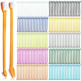 MoonyMars 200 Pcs Dog Toothbrush Cat Tooth Brushes Bulk, Double Sided Brushing Kit, Teeth Cleaning Kit Soft Bristles Long Handle, Pet Tooth Brush for Small to Large Dog, Cat, Puppy & Kitten, 10 Colors