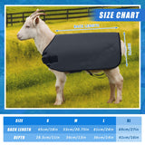 Shinylin Weatherproof Goat Blanket for Winter Sheep and Calf Blanket Soft Fleece Lining Goat Coat for Show Goats, Pets & Livestock Adjustable Belly Straps for Secure Fit(Gray,Size XL)