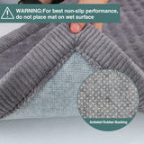 Large Dog Crate Pad 36 inch Gray Memory Foam Dog Kennel Bed Soft Flannel Washable Anti Slip Puppy Sleeping Mat,Grey