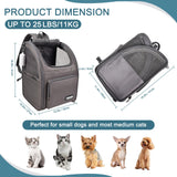 Jespet Pet Backpack Carrier for Small Dog, Puppy, Soft Carrier Backpack Ideal for Traveling, Hiking, Walking and Outdoor Activities with Family (4-Grey)