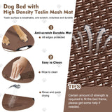 Upgraded Elevated Dog Bed with Canopy, Portable Raised Outdoor Dog Bed with Stable Anti-Slip Feet, Wider Shade Pet Bed Cot, Raised Dog Beds for Large Dogs Camping, Indoor & Outdoor Use