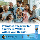 Silverquine Dog Wound Care Gel - Hot Spot Gel Solution for Dogs and Cats - Safe If Licked, Odorless Silver Hydrogel Ointment for Pets Cuts, Burns, Scratches, Sores and Skin Concerns - 1.5 Oz