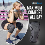 RiptGear Knee Compression Sleeve - Braces for Knee Pain - Compression for Arthritis, Meniscus Tear, Running, Walking - Support for Women and Men - Sleeves Weightlifting (Medium, Gray (1 Pack))