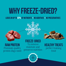 Load image into Gallery viewer, Stewart Beef Liver Dog Treats, 21 oz, ~475 Pieces, Freeze Dried Raw, Single Ingredient, 50% Protein Training Treats or Meal Topper in a Value Size Resealable Tub, Grain Free, Gluten Free
