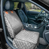 PETICON Front Seat Cover 2 Pack, Full Protection Dog Car Seat Cover with Side Flaps, Nonslip Scratchproof Captain Chair Seat Cover Fits for Cars, Trucks, SUVs, Jeep (Gray)