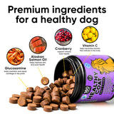 Omega 3 Fish Oil Chews for Dogs – Skin & Coat Supplement for Dog Allergy Chews- Anti Itch for Dogs - Soothes Itchy Skin & Shedding with Salmon - EPA & DHA - Chicken Flavor - 180 Chews for Daily Care