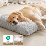 EHEYCIGA Washable XL Dog Bed for Crate 41x27 Inch, Reversible Kennel Pad for Extra Large Dogs Weight Up to 75 lbs, Plush and Comfy Pet Sleeping Mat, Grey
