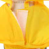 SMALLLEE_LUCKY_STORE Cute Duck Dog Raincoat with Clear Hood and Harness Hole Adjustable Waterproof Rain Jacket for Small Medium Large Dogs Boy Girl Reflective Pet Poncho, Yellow, XL