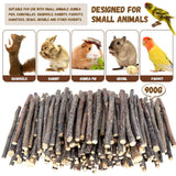 WYOMER 2lb(900g) Small Apple Sticks for Rabbits, Animals Molar Wood Treats Toys for Chinchillas Guinea Pig Hamster Gerbil Parrot Bunny and Small Animals Chew Stick Toys Treats