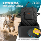 Cokiki Dog Car Seats for Small Dogs,Detachable Foldable Dog Booster Car Seat Under 28lbs, Pet Cat Car Seat Travel Bed with Adjustable Straps and Storage Pockets (Black)