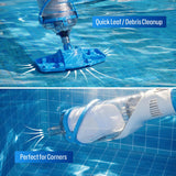 BIELMEIER Handheld Pool Vacuum with Telescopic Pole, Updated Swimming Pool Cleaner 19 GPM Powerful Suction, Cordless Pool Vacuum for Cleaning Above Ground Pools, Inground Pools, Spas, Hot Tubs