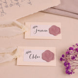 UNIQOOO Wax Seal Stickers - Eucalyptus Wedding Invitation Envelope Seal Stickers, 50 Pcs Self- Adhesive Dusty Mauve Stickers, Perfect for Invitation, Christmas, Gift Wrapping, Party