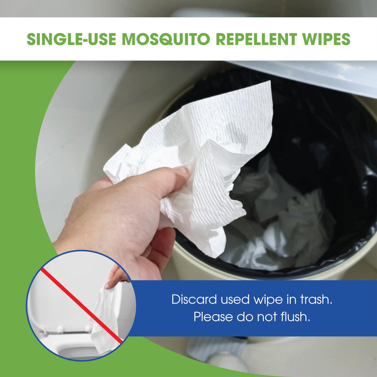 LA Fresh DEET Free Mosquito Repellent Wipes - Long Lasting Bug Repellent Wipes, Travel Insect Repellant - Pack of 200 Natural Insect Repellent Wipes